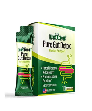 Pure Gut Detox - Colon Cleanse Cleanser Detox Cleanse Gut Cleanse for Women Men with Senna Cascara Sagrada Digestive Enzymes Probiotic Blend and Prebiotic - Bloating and Constipation Relief