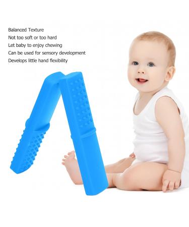 Buy Baby Teether - Boilable Dishwasher Safe Infant Chew Toy for Gum Massage - Ideal for Autism - Blue Color - Buy Online on GoSupps.com