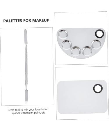 2ensembles Stainless Steel Color Palettes Makeup Tools Cosmetic Palettes for Mixing Foundation Lipstick Concealer Paint Etc - Buy Online on GoSupps.com