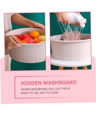 BIUDECO Washboard Bucket Pink 33.5x33.5cm - Buy Online on GoSupps.com