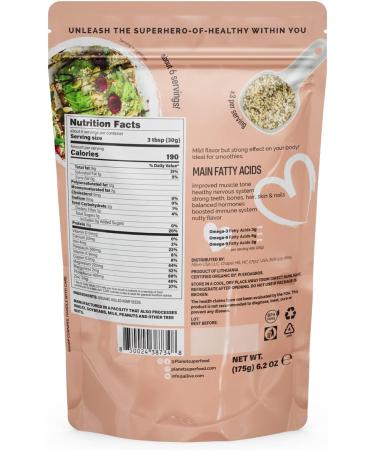 Organic Shelled Hemp Seeds 525g | High Protein Omega 3 | Vegan Keto Diet | Non-GMO Gluten Free | 3 x 175g Packs - Buy Online on GoSupps.com