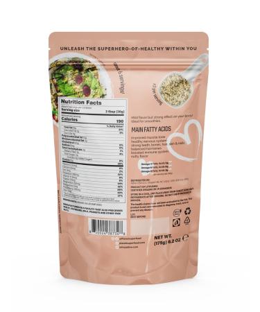 Planet Superfood Organic Hulled Hemp Seeds 175g - Vegan Omega 3 6 Protein Snack - Keto Gluten-free Single Bag - Buy Online on GoSupps.com