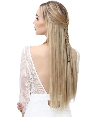 Natural wig piece one piece long straight hair high temperature silk fish line hair extension piece chenghuax (Color : 8T16 Size : 14) - Buy Online on GoSupps.com