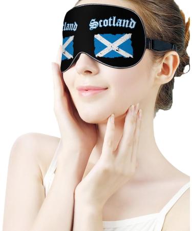 Vintage Scotland Flag Sleep Mask - Adjustable Eye Cover for Sleeping and Travel - Buy Online on GoSupps.com