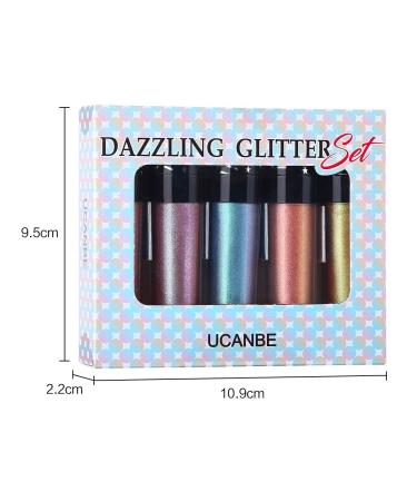 UCANBE 5 Colors Sparkle Liquid Eyeshadow Makeup Set - Long Lasting Metallic Glitter Eyeliner Set - Buy Online on GoSupps.com