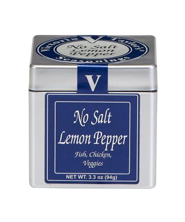No Salt Lemon Pepper- 3.3 oz. Cube -You wont even miss the salt. Bright lemon flavor with spicy black pepper and a hint of garlic, onion and red bell pepper. 3.3 Ounce (Pack of 1)