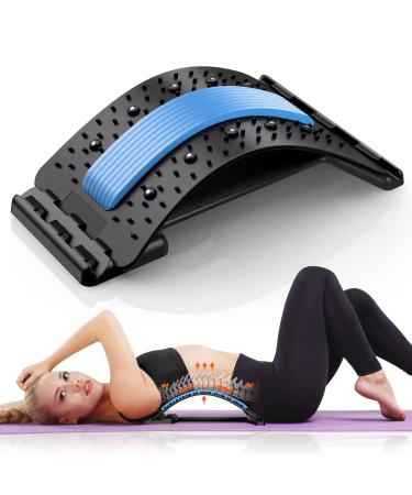 Lumbar Back Stretcher for Lower Back Pain Relief 3 Level Adjustable Lumbar Back Cracker Board Back Cracking Device Back Massager for Scoliosis Spine Decompression