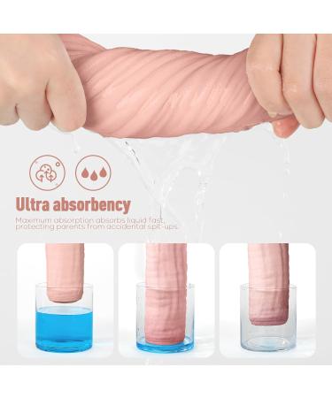 YOOFOSS 10-Pack Cotton Baby Spitting Towels | 27x50 cm Absorbent Diapers & Washcloths for Newborns - Soft Meat Pink - Buy Online on GoSupps.com