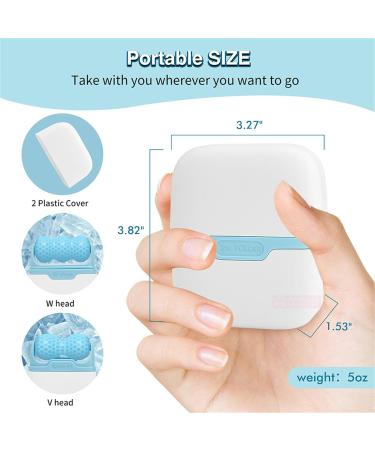 Ice Scooter for Face & Neck - 2-in-1 Double-Sided Roller for Swelling Relief - Anti-Fold Tool for Women - Buy Online on GoSupps.com