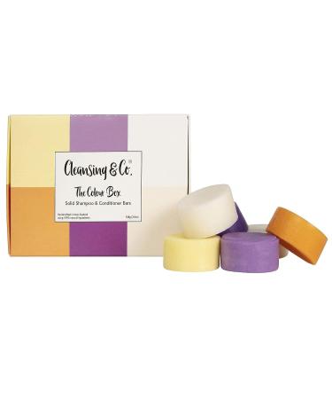 Cleansing & Co Natural Shampoo and Conditioner Bar Sampler - Eco-Friendly, Handmade, 100% Compostable - 6 Piece Set for Hair (3 Shampoo & 3 Conditioner Bars) - Buy Online on GoSupps.com
