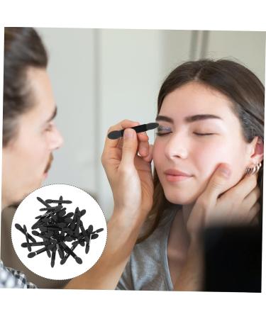 BIUDECO 50pcs Eye Shadow Applicator Professional Blending Dual Sided Eyeshadow Brush Kit Miss Disposable Set Size 2 Black - Buy Online on GoSupps.com