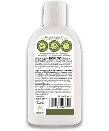 pHisoderm CLEAN Blemish-Prone Facial Cleanser with Salicylic Acid and Hyaluronic Acid Paraben-Free Soap-Free Mineral Oil Free 177 ml (Pack of 1) - Buy Online on GoSupps.com