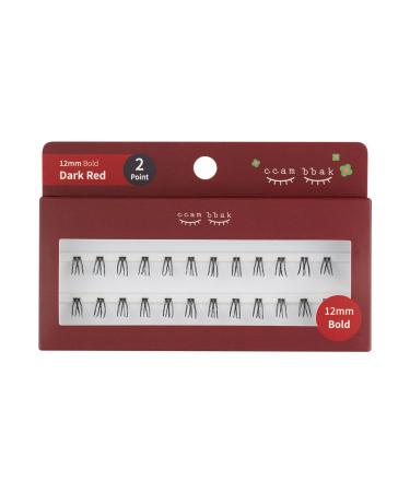 CCAMBBAK Bold - Looks So Natural False Eyelashes Handmade Lightweight Individual Lashes K-Beauty Extension Lengthening Wisps Authentic Fake Eyelashes (12mm Bold (Black) 2Point)