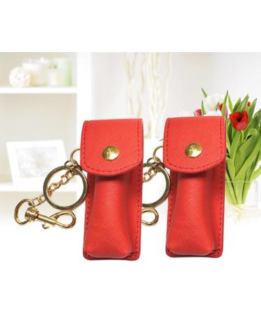 Lipstick Keychain Holder | Lip Balm Keychain | 2pcs Red Pouch Bags for Women | Purse Storage Solutions - Buy Online on GoSupps.com