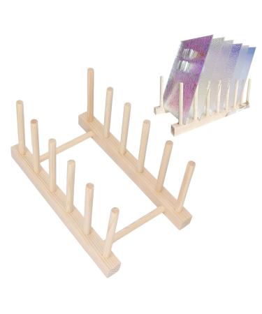 Display Stands Wooden Display Stand for Nail Art Elegant Board Easel with Stable Flat Plate Stand for Photos Frames Artworks