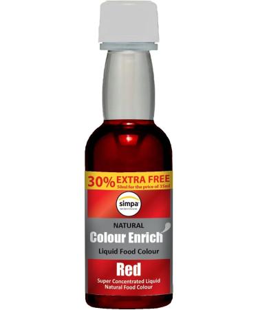 7 x Simpa Enrich Natural Colour Liquid Food Colouring Super Concentrated Formula. Set of 7: Red Blue Orange Green Yellow Brown & Purple. - Buy Online on GoSupps.com