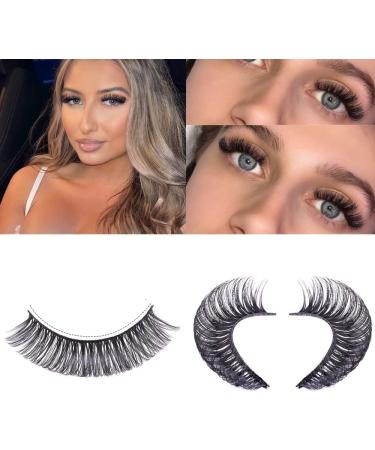 Russian Strip Lashes - Natural Fluffy Wispy D Curly 10 Pairs - Reusable Faux Mink Lashes - 15MM-02 - Buy Online on GoSupps.com