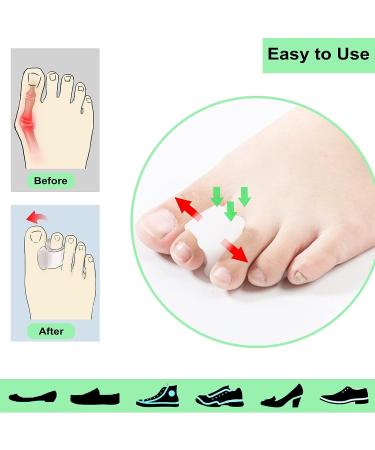 LOEFLIVG Toe Separators - Bunion Corrector Gel Toe Separators for Gout Relief - Temporary Bunion Corrector for Women & Men (4-PCS) - Buy Online on GoSupps.com
