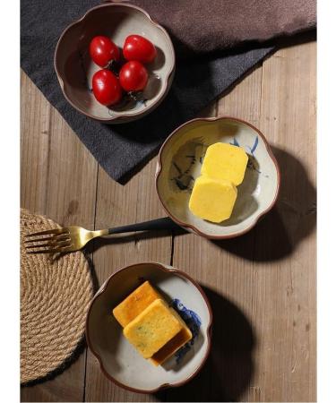 Fruit Bowl Snack Containers Hand Drawn Dipping Dishes Japanese Style Ceramic Seasoning Plate Vinegar Kitchen Dipping Bowl Appetizer Sushi Serving Plate Breakfast Bowls (Color : D) (A) - Buy Online on GoSupps.com