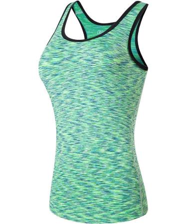 Jeansian Women's Sport Quick Dry Slim Fit Vests Tank Tops Sleeveless Shirts Pack of 3 - Blue/Pink/Green - Buy Online on GoSupps.com