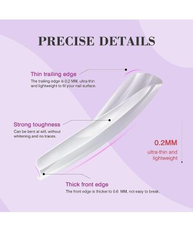500PCS Saviland Long Coffin Soft Gel Nails Tips Kit - Full Cover False Clear Fake Nail Extension for Manicure Salon & Home DIY - Buy Online on GoSupps.com
