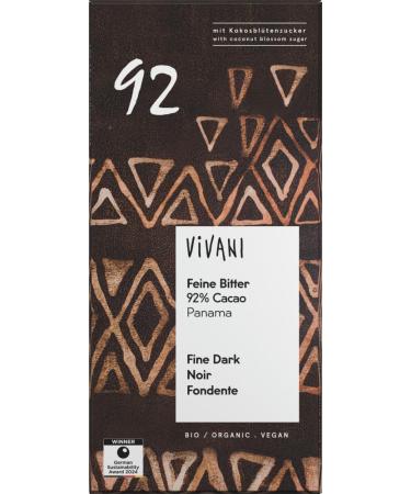 Vivani Vivani Organic Fine Nozzle 92% Cocoa (2 x 80 g)