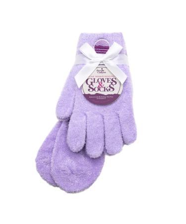 Purple Canyon Aloe Spa Sock and Glove Set for Women and Men | Perfect for Overnight Moisturizing | Lavender Colored