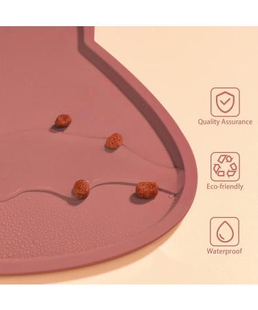 Buy Septillar Coral Red Bowl Pad for Cats & Small Dogs - Waterproof Slipproof Pet Mat 44x25 cm - Buy Online on GoSupps.com