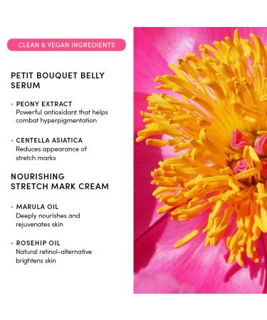 Evereden Postpartum Glow Duo - Petit Bouquet Belly Oil & Nourishing Stretch Mark Cream - Dermatologist-Developed Clean & Vegan Maternity Skincare Postpartum Gifts for New Mom - Stretch Mark Reduction - Buy Online on GoSupps.com