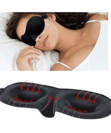 BE SAFE Forever Silk Sleeping Face Eye Mask Blind Fold Cover for Travel/Sleep for Men/Women Unisex EYE-Black-011