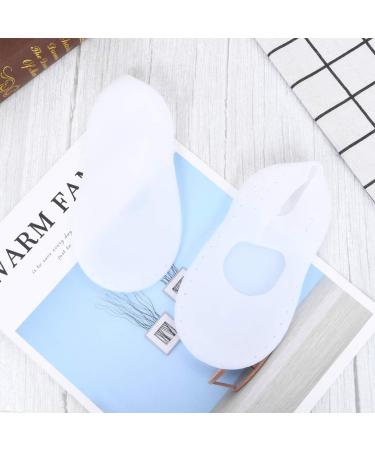 Gadpiparty 1 Pair Ladies Socks for Women Socks Sebs Socks Size m Socks Moisturizing Socks Silicone Gel Silicone Heel Protectors Silicone Foot Sleeve Room Socks Boat Socks Elastic Boots White M - Buy Online on GoSupps.com