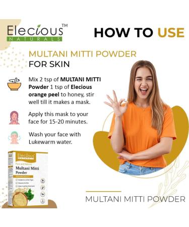 100% Natural Multani Mitti Powder 200gm | Exfoliate Sooth Nourish Skin & Hair | Fuller s Earth & Bentonite Clay - Buy Online on GoSupps.com