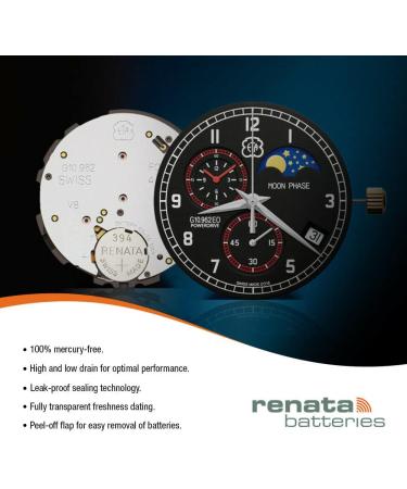 Renata 373 SR916SW Batteries 10 Pack of 1.55V Silver Oxide Watch Batteries for Reliable Power - Buy Online on GoSupps.com