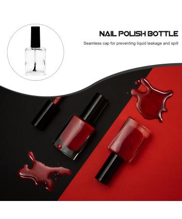 Frcolor 5pcs 15ml DIY Square Nail Polish Glass Bottles - Refillable Empty Vials with Brush for International Shipping - Buy Online on GoSupps.com