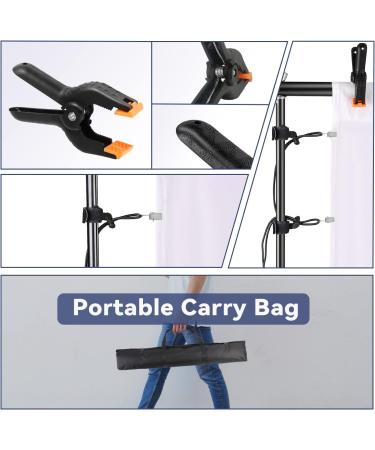 Adjustable Backdrop Stand for Parties & Events - Portable 6.5ftx6.5ft Photo Studio Background Stand for Baby Shower, Birthday Parties - Upgraded Version - Buy Online on GoSupps.com