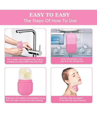 Buy Pink Ice Roller for Face & Eyes | Cold Gua Sha Massage Tool - Tighten & Beautify Skin - Buy Online on GoSupps.com