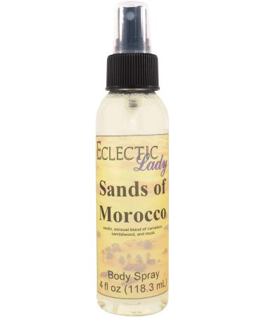 Sands Of Morocco Body Spray 4 ounces Body Mist for Women with Clean Light & Gentle Fragrance Long Lasting Perfume with Comforting Scent for Men & Women Cologne with Soft Subtle Aroma For Daily 4 Fluid Ounces