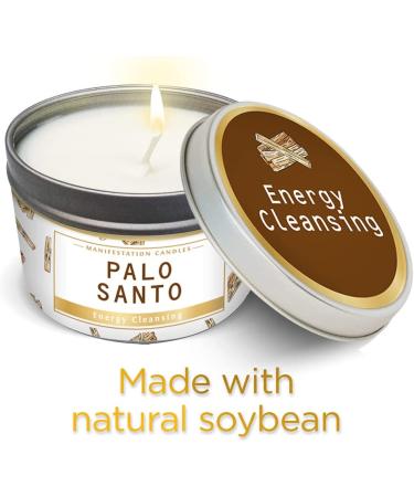 Palo Santo Purification & Chakra Healing Manifestation Candle - Natural Soy Wax - Buy Online on GoSupps.com