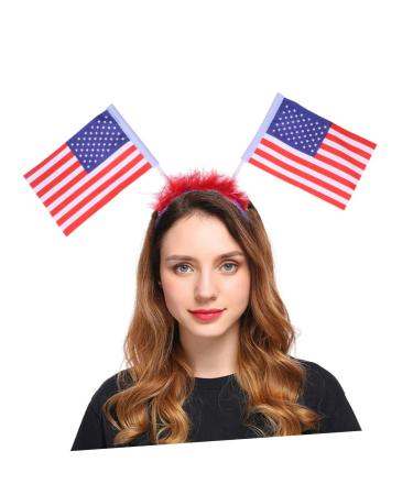 FRCOLOR United States Flag America Flag Ladies Headbands American Flag Women Headband Hairband Flag Hair Hoop Flag Headband Miss Girl Headgear medium As Shown