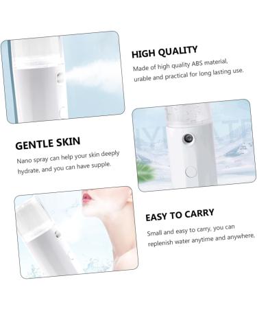 BELLIFFY 1pc Hydrating Instrument Mini Mister Electric Mist Sprayer Face Steamer Cool Facial Mister White Abs - Buy Online on GoSupps.com