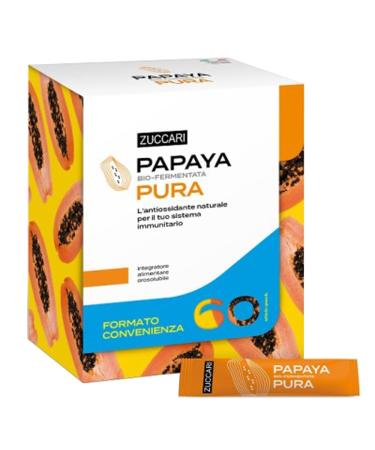 ZUCCARI ZUCCARI - Papaya Pure 60 stick packs of 3g - Classic Formula - Orosoluble Food Supplement