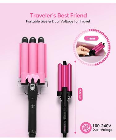 FARERY Mini Waver Curling Iron 3 Barrel Curling Iron 1 2 Inch