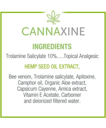 VITASEI Cannaxine Instant Numbing Cream - Maximum Strength with Hemp Seed Extract - 4 Oz for Sore Muscles & Joints - Buy Online on GoSupps.com