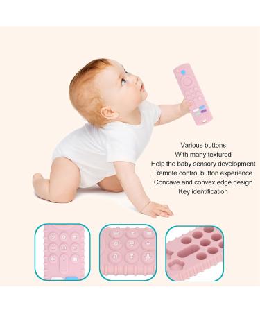 Baby Bite Ring Toy - Soft Silicone Remote Control Shape | BPA-Free Early Learning Toy for 3-24 Months (Pink) - Buy Online on GoSupps.com