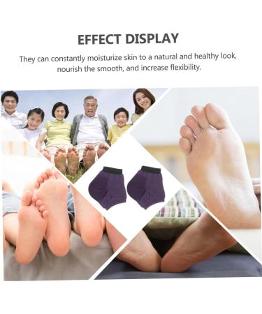 Beaupretty 5 Pairs Moisturizing Socks Heel Socks Moisturizing Heel Sleeves Slipper Socks Heel Sleeves for Cracked Heels Wicking Socks Foot Softening Socks Cotton Purple Anti Slip Socks Lotion - Buy Online on GoSupps.com