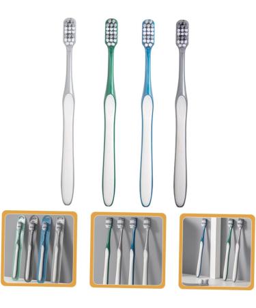 Mobestech 4-Piece Men's Travel Toothbrush Set - Hard Solid Brushes with Large Head & Fine Bristles for Effective Manual Cleaning - Buy Online on GoSupps.com