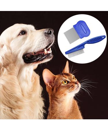 2 Pcs Cat Flea Comb Flea Comb for Cats Portable Tight Design Non Slip Handle for Long-Haired Cat Short-Haired Cat - Buy Online on GoSupps.com