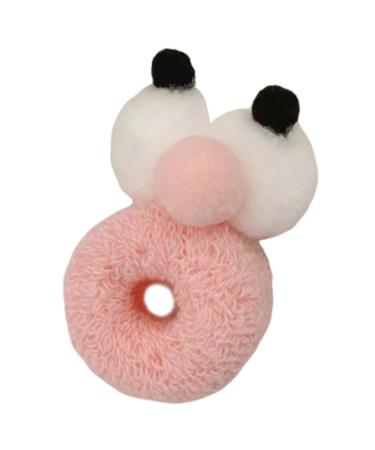 YRTUOP Funny Hair Ties Hair Pom Big Eyes Funny Design Hair Ties High Elasticity Hair Ties For Strong Secure Hold For Women Girls Pink