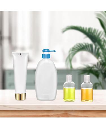 6 Pack 3.4 oz Clear Plastic Squeeze Bottles with Disc Top Caps - TSA Approved Travel Bottles for Shampoo, Conditioner & Lotion - Buy Online on GoSupps.com