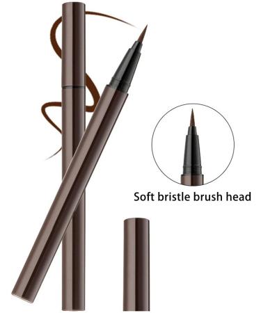 Liquid Eyeliner | Sweatproof Waterproof Eyeliner Liquid | Black Liquid Eyeliner for Long-Lasting Eye Makeup Black Liquid Eye Liner for Women and Makeup Artists Lambo Brown Soft Capillaries - Buy Online on GoSupps.com